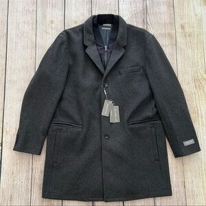 A1 -- NWT charcoal gray MK MICHAEL KORS wool blend slim fit men's coat XXL $428